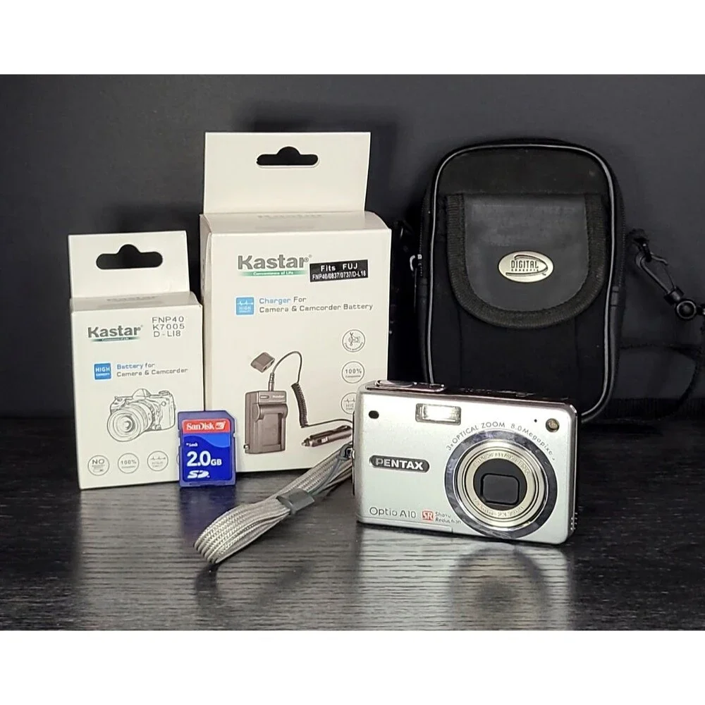PENTAX Optio A10 8.0MP Compact Digital Camera 2GB Bundle - Refurbished VG